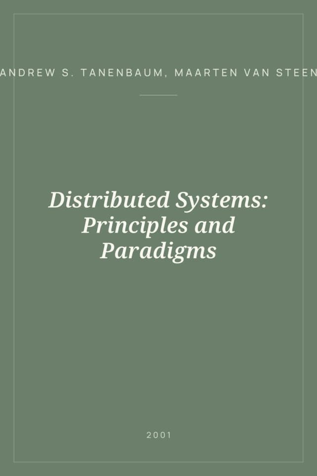 Portada de Distributed Systems: Principles and Paradigms