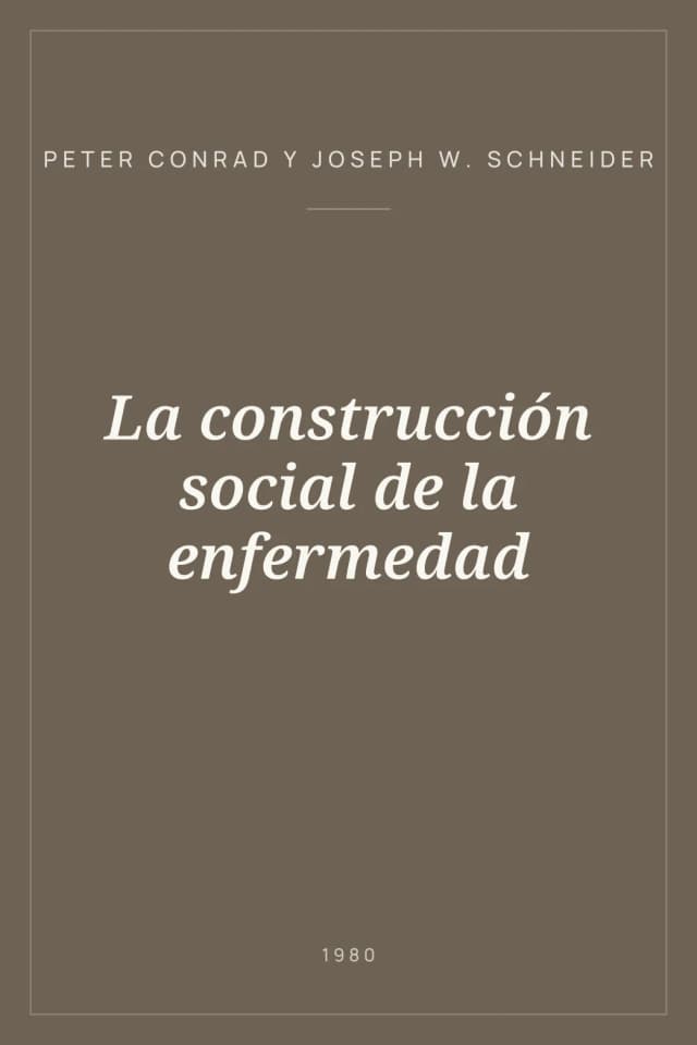Portada de La construcción social de la enfermedad