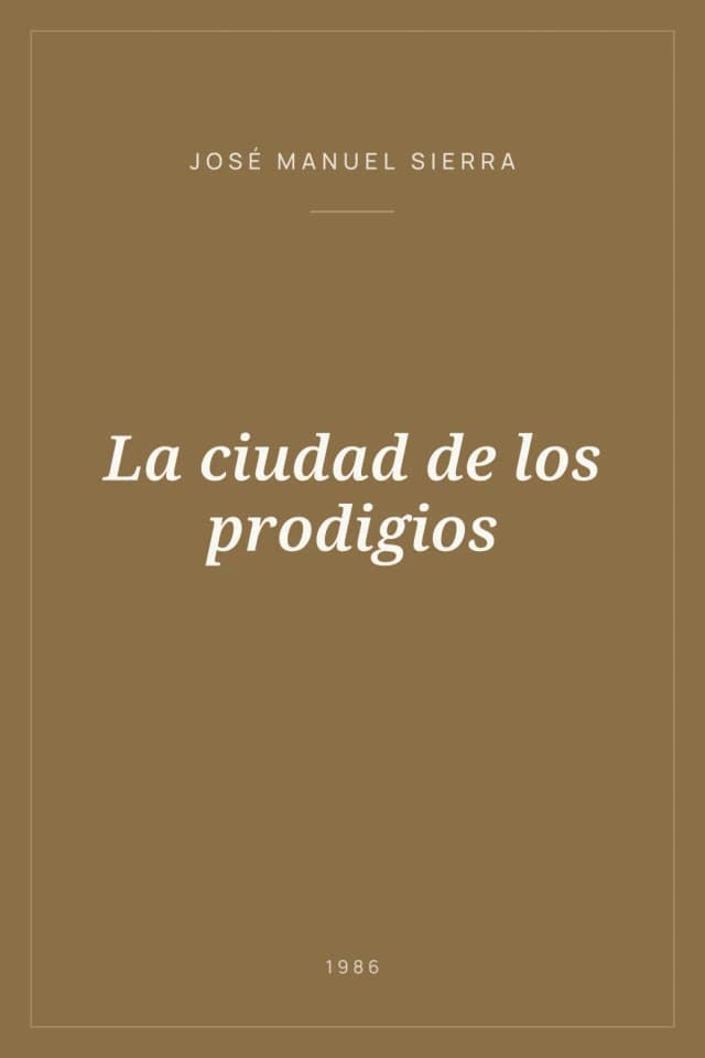 Portada de La ciudad de los prodigios