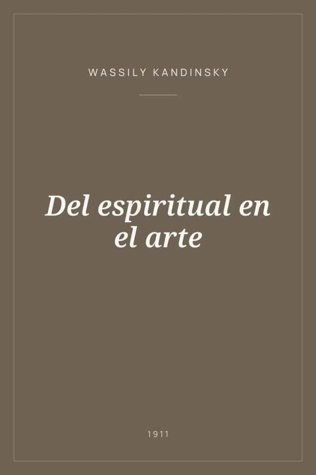 Portada de Del espiritual en el arte