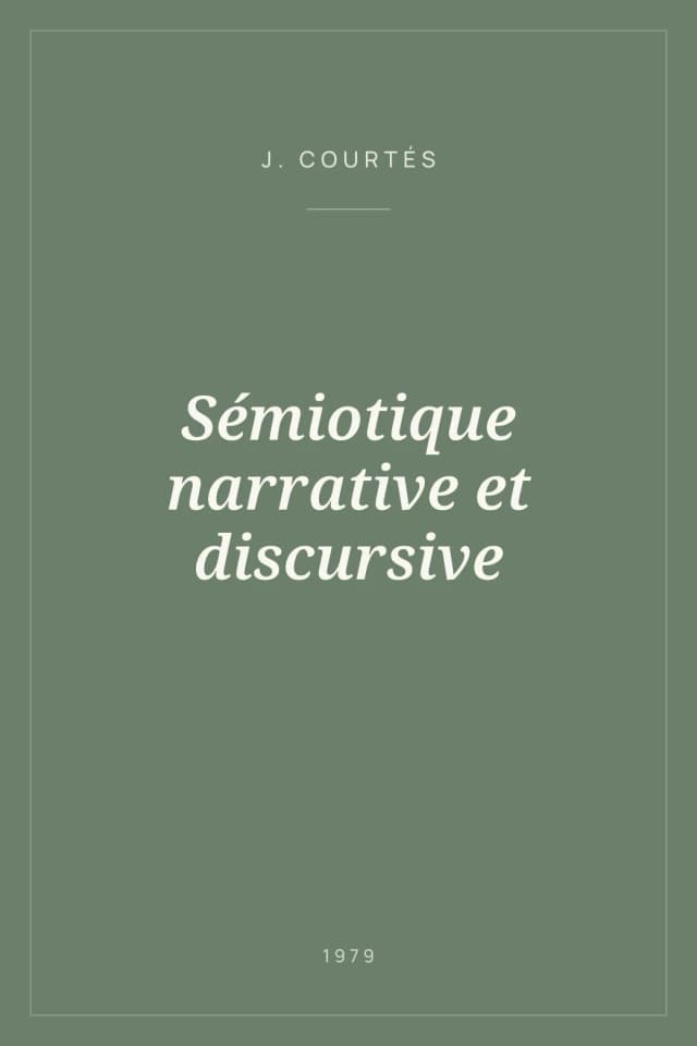 Portada de Sémiotique narrative et discursive