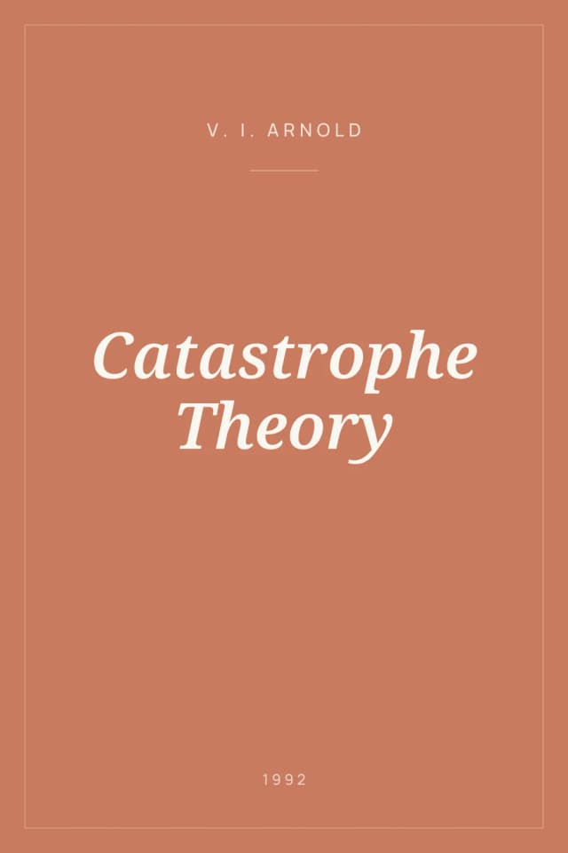 Portada de Catastrophe Theory