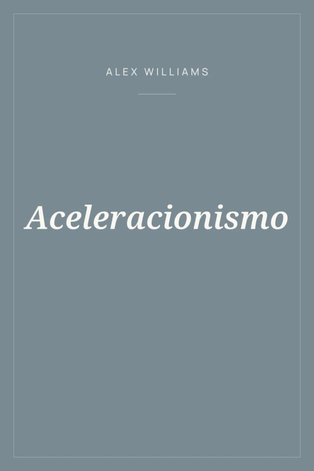 Portada de Aceleracionismo