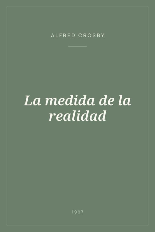 Portada de La medida de la realidad