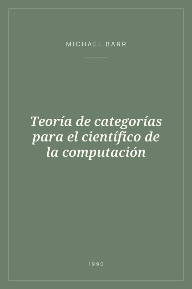 Portada de Teoría de categorías para el científico de la computación