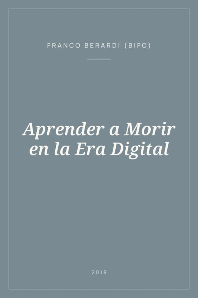 Portada de Aprender a Morir en la Era Digital