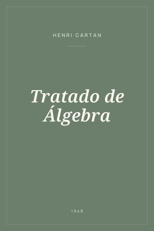 Portada de Tratado de Álgebra