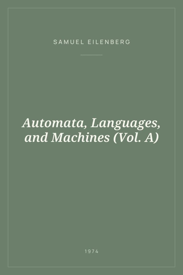 Portada de Automata, Languages, and Machines (Vol. A)