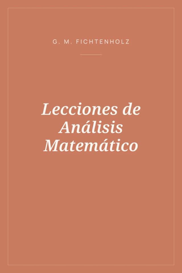 Portada de Lecciones de Análisis Matemático