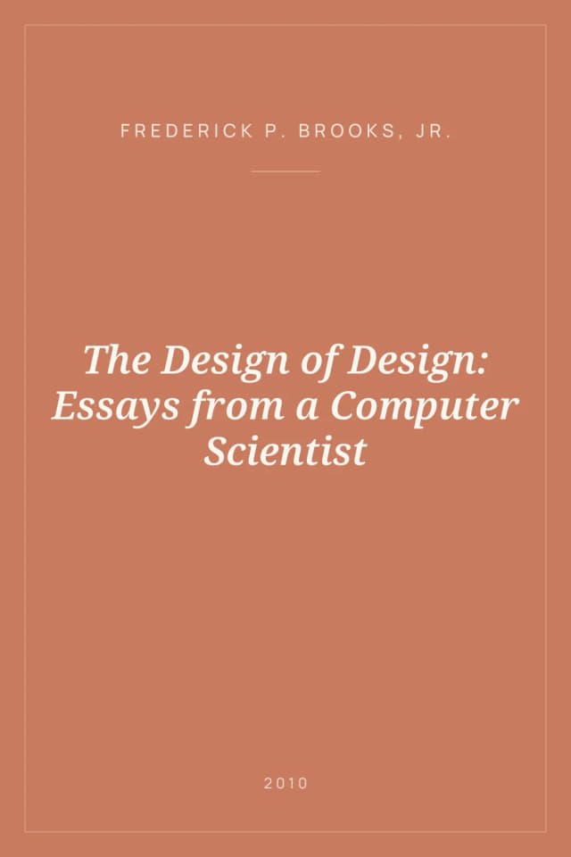 Portada de The Design of Design: Essays from a Computer Scientist