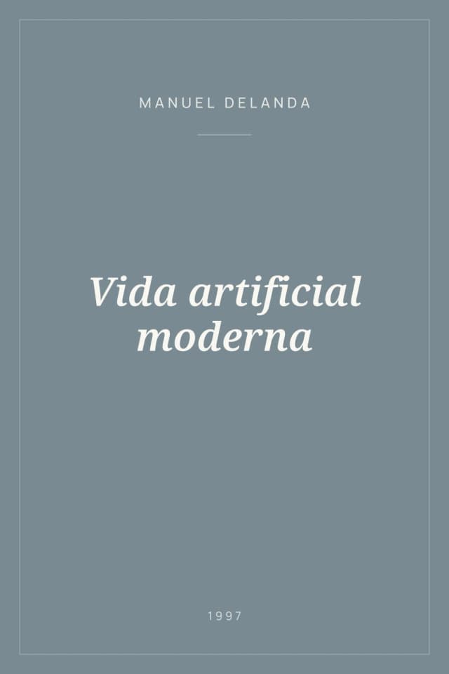 Portada de Vida artificial moderna