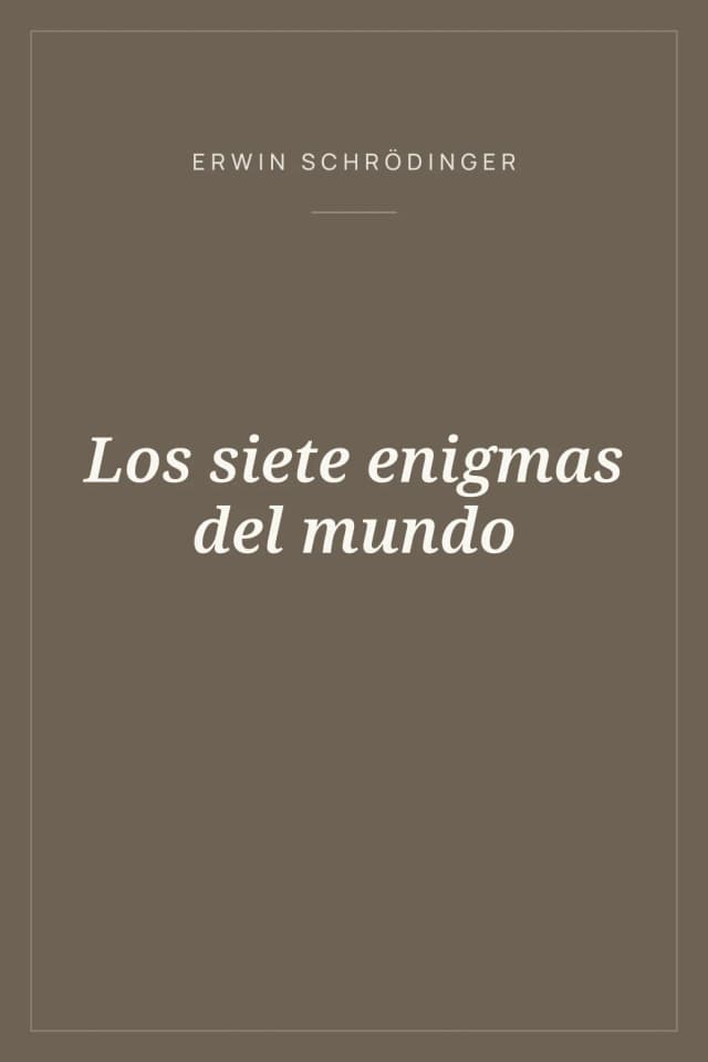 Portada de Los siete enigmas del mundo