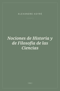 Portada de Nociones de Historia y de Filosofía de las Ciencias