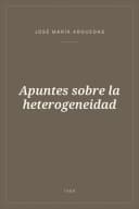 Portada de Apuntes sobre la heterogeneidad