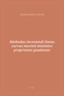 Portada de Methodus inveniendi lineas curvas maximi minimive proprietate gaudentes