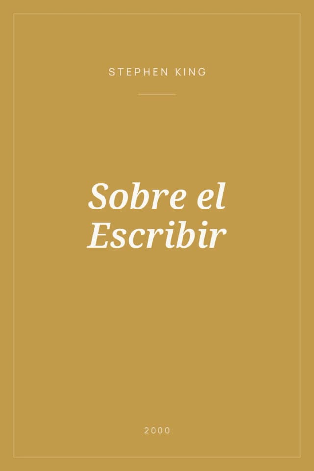 Portada de Sobre el Escribir