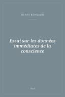 Portada de Essai sur les données immédiates de la conscience