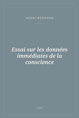 Portada de Essai sur les données immédiates de la conscience