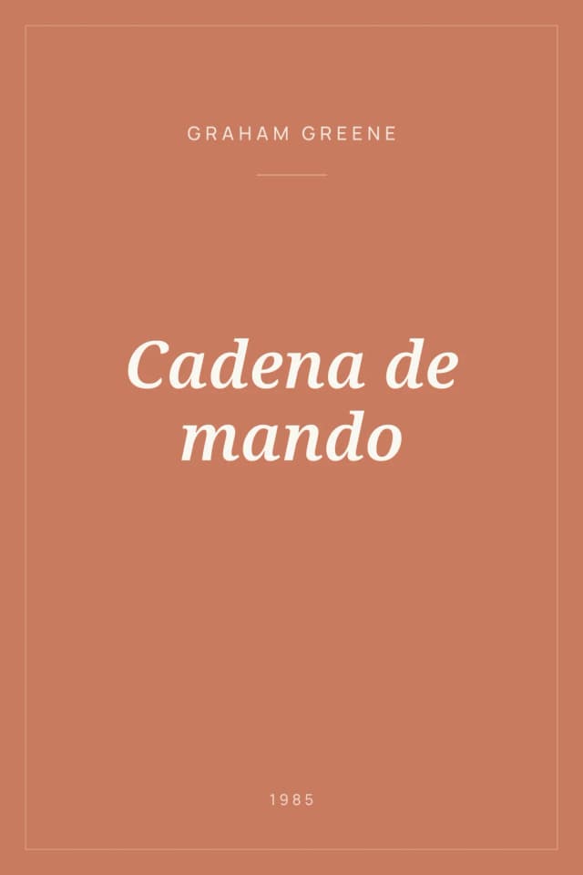 Portada de Cadena de mando