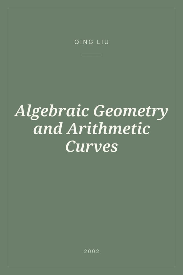 Portada de Algebraic Geometry and Arithmetic Curves