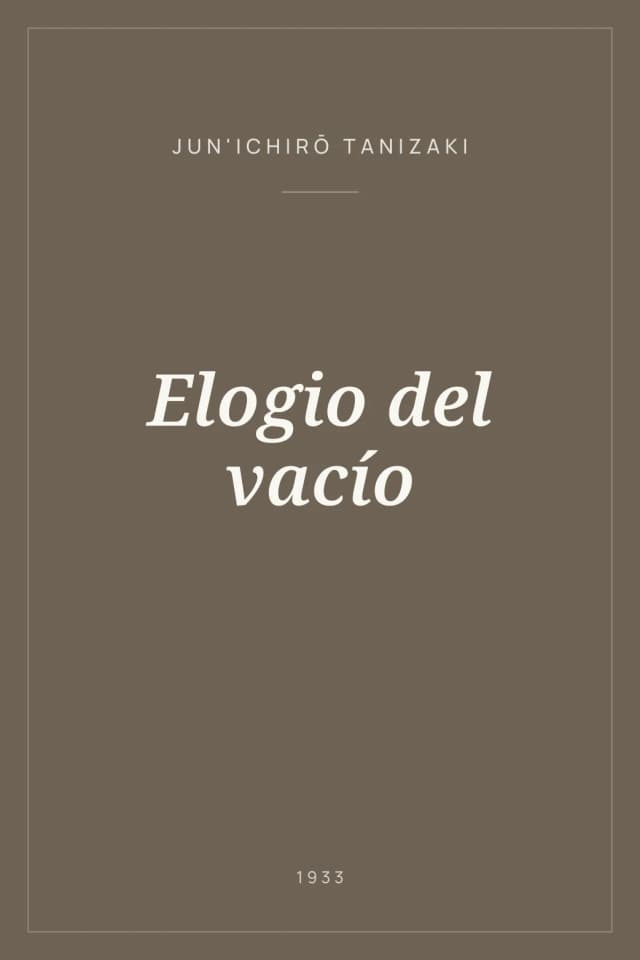 Portada de Elogio del vacío