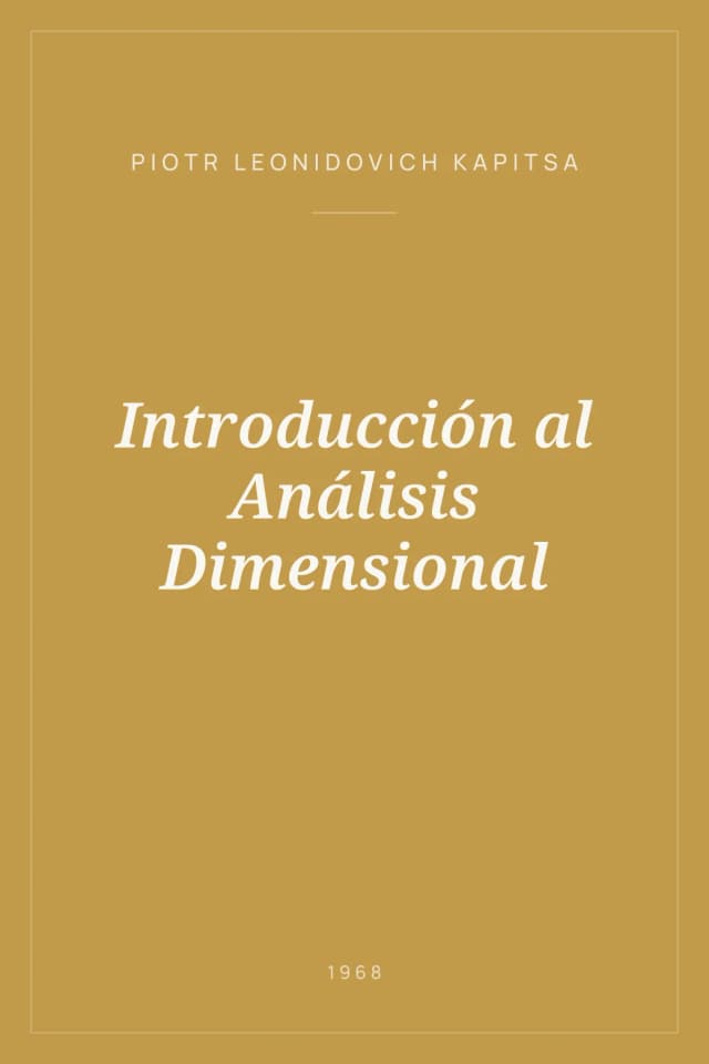 Portada de Introducción al Análisis Dimensional