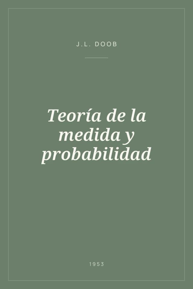 Portada de Teoría de la medida y probabilidad