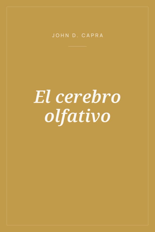 Portada de El cerebro olfativo