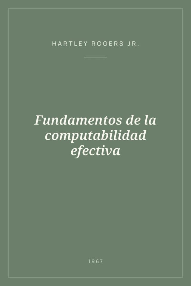 Portada de Fundamentos de la computabilidad efectiva