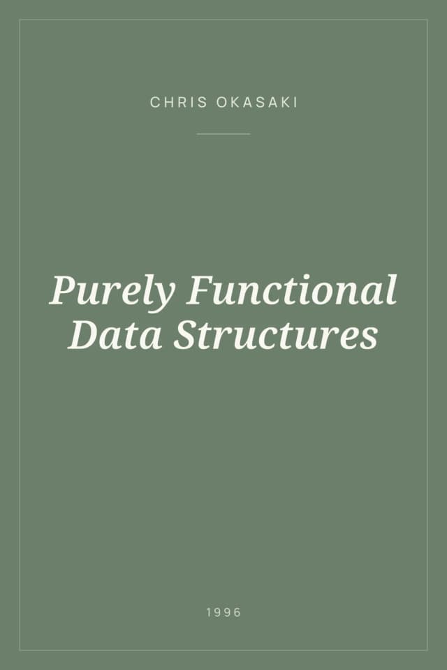 Portada de Purely Functional Data Structures