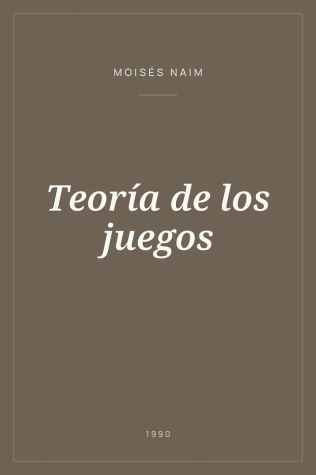 Portada de Teoría de los juegos
