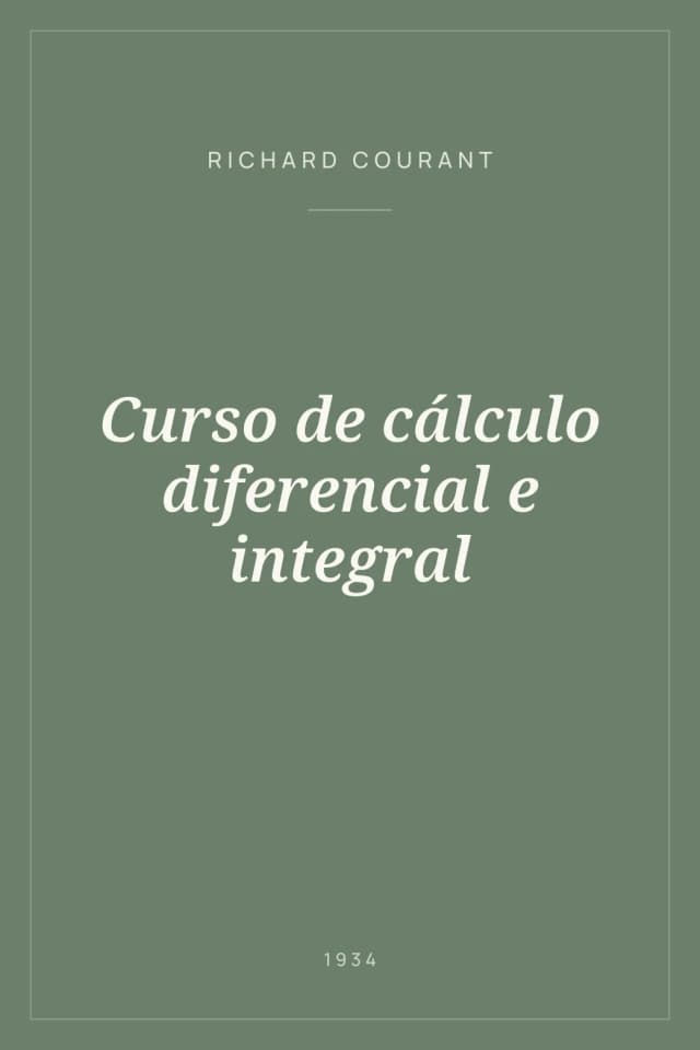 Portada de Curso de cálculo diferencial e integral