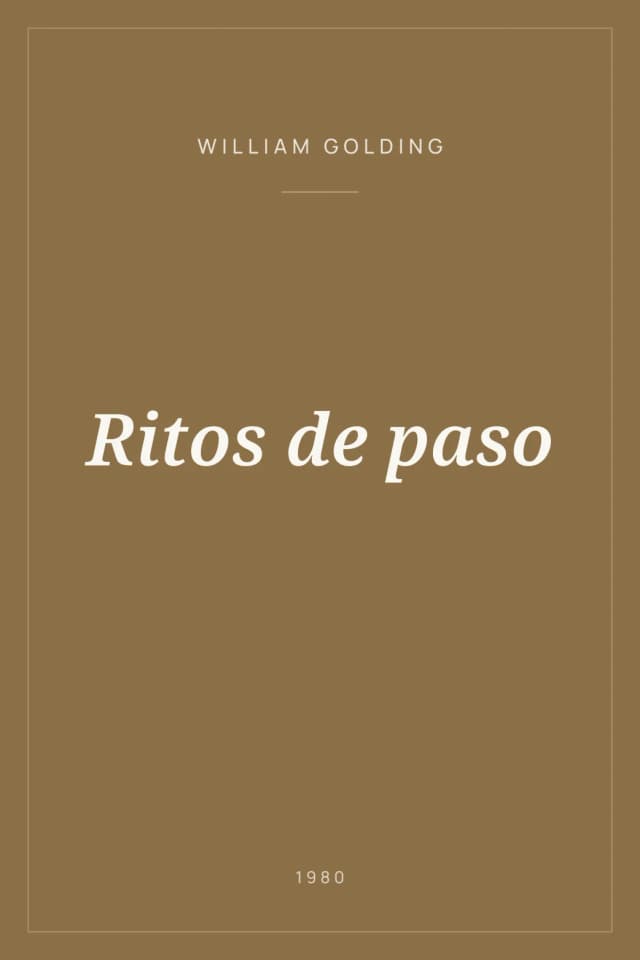 Portada de Ritos de paso