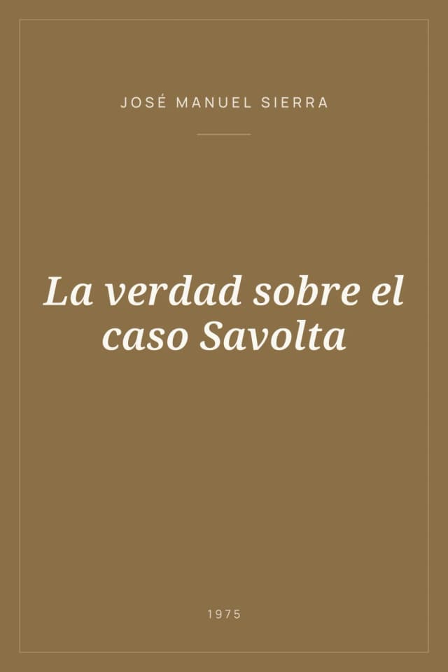 Portada de La verdad sobre el caso Savolta