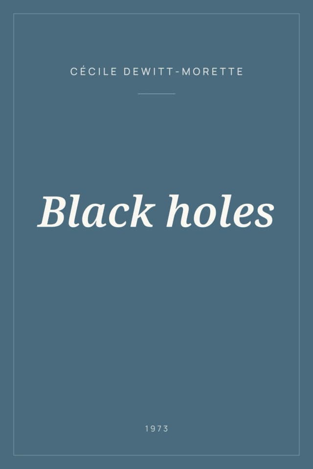 Portada de Black holes