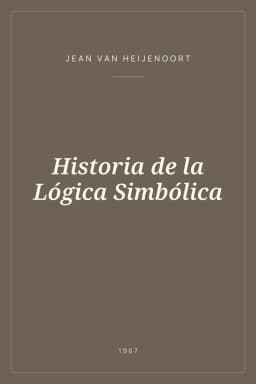 Portada de Historia de la Lógica Simbólica