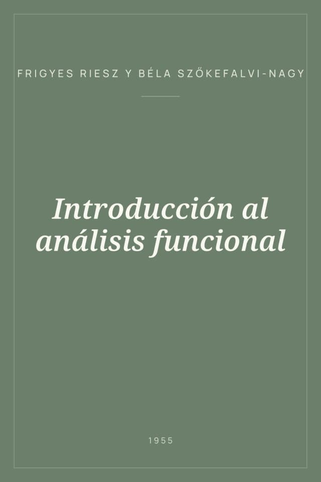 Portada de Introducción al análisis funcional