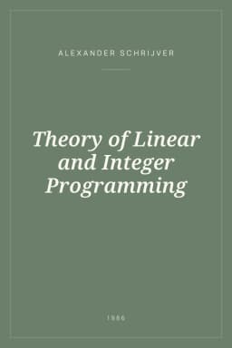 Portada de Theory of Linear and Integer Programming
