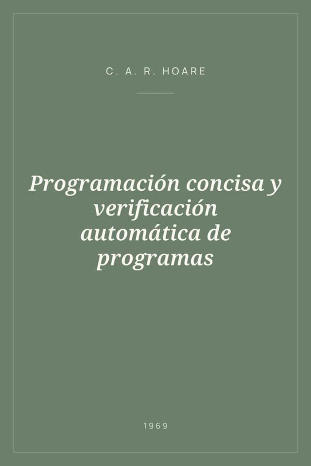 Portada de Programación concisa y verificación automática de programas