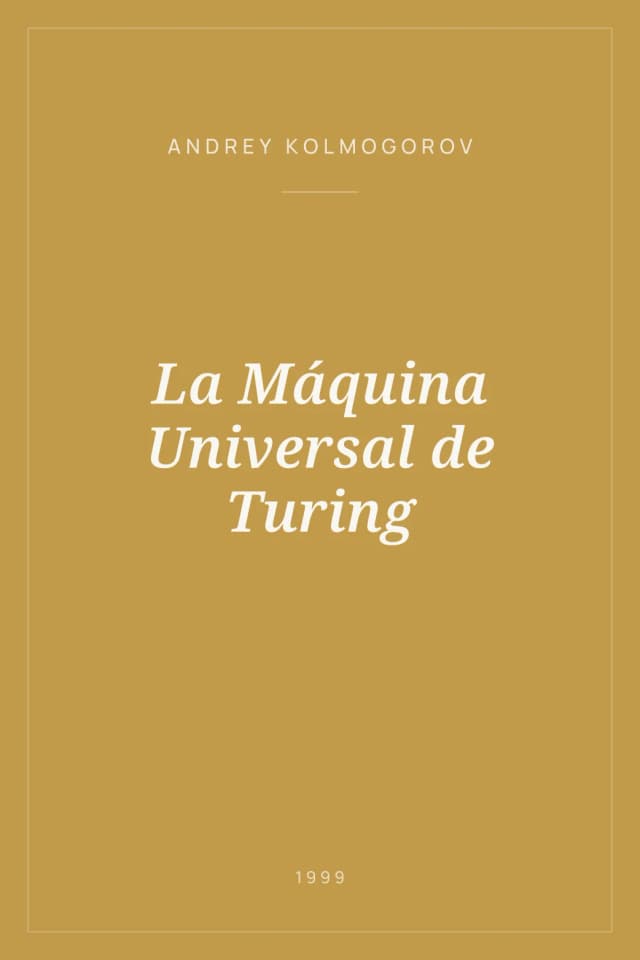 Portada de La Máquina Universal de Turing
