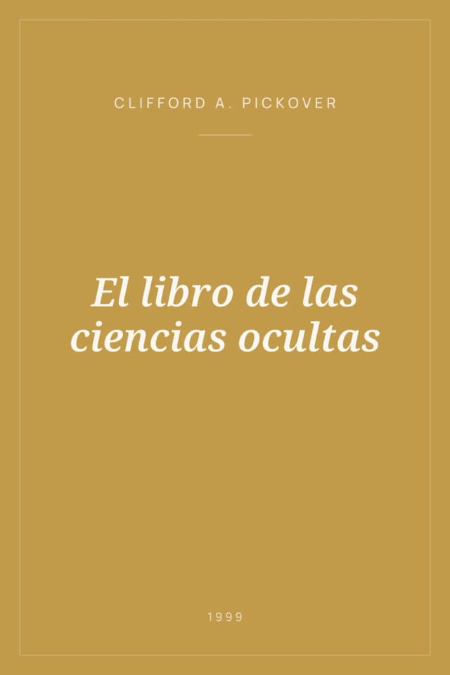 Portada de El libro de las ciencias ocultas