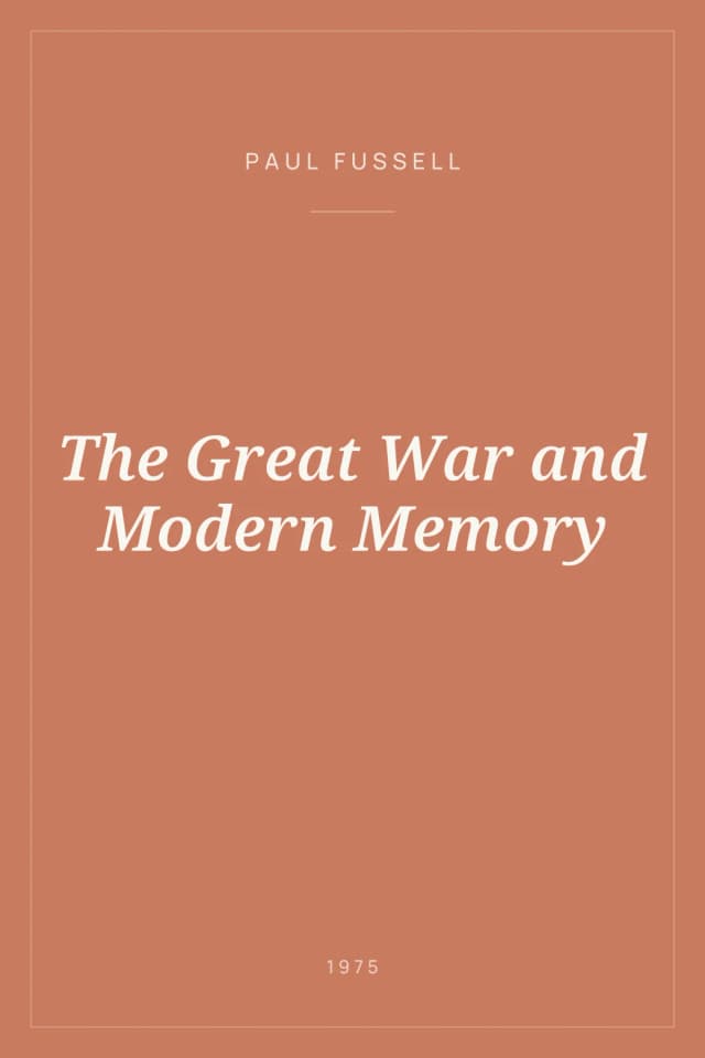 Portada de The Great War and Modern Memory