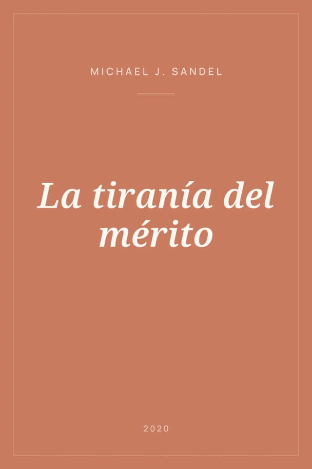 Portada de La tiranía del mérito