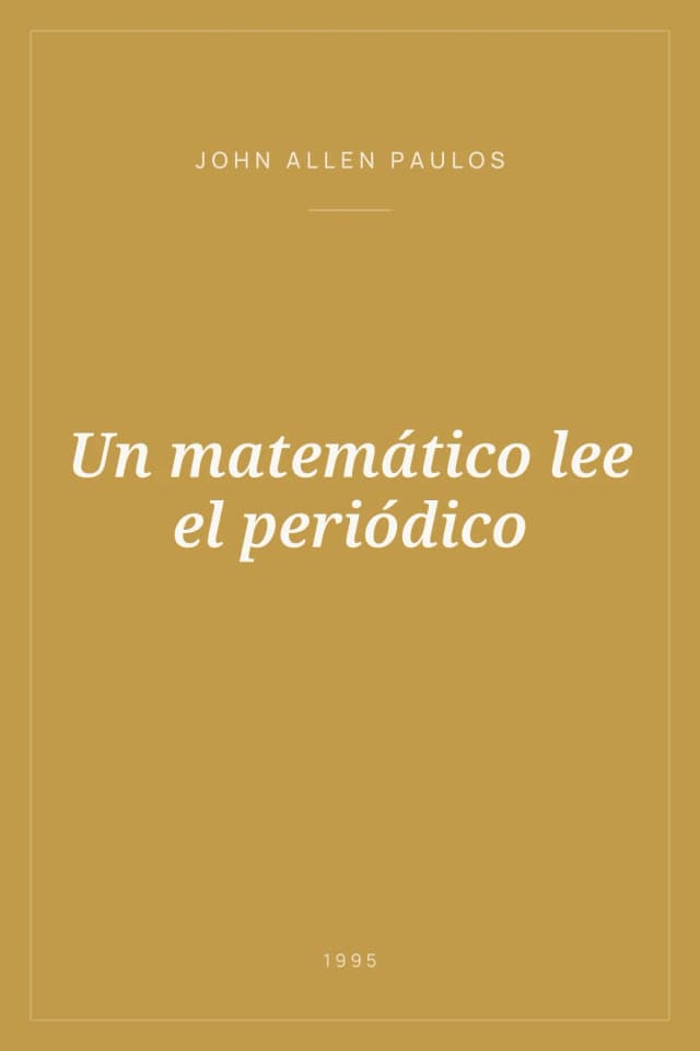 Portada de Un matemático lee el periódico