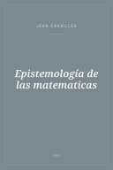 Portada de Epistemología de las matematicas