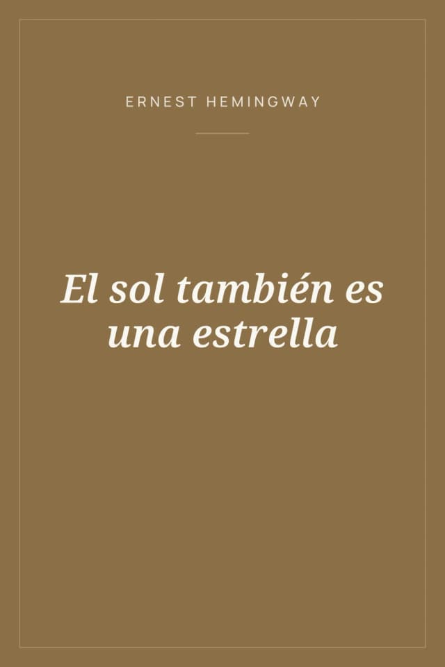 Portada de El sol también es una estrella