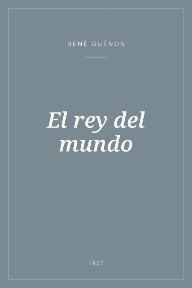 Portada de El rey del mundo