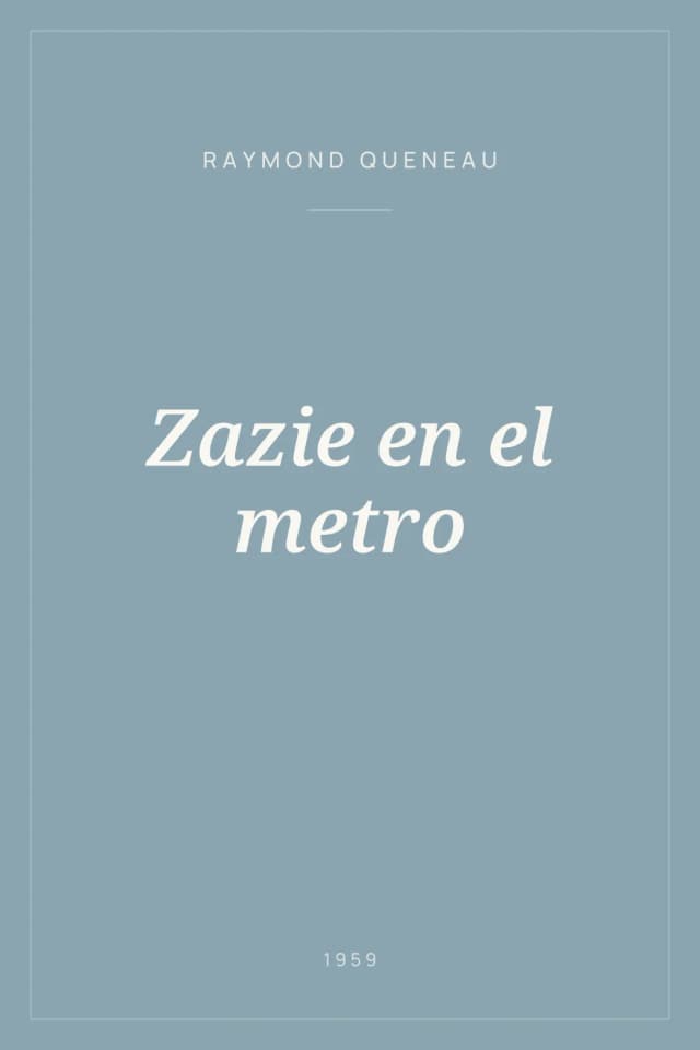 Portada de Zazie en el metro