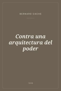 Portada de Contra una arquitectura del poder