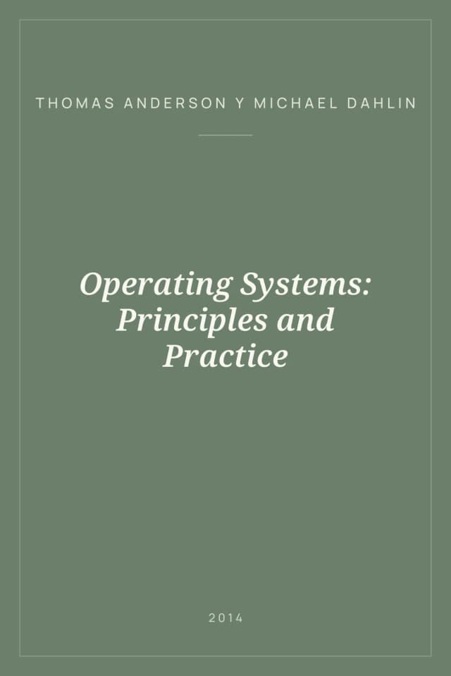 Portada de Operating Systems: Principles and Practice